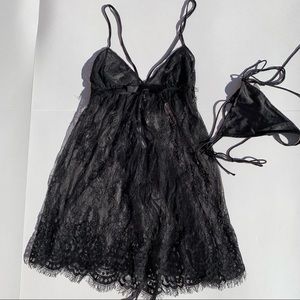 NWT Victoria’s Secret lace babydoll and thong set